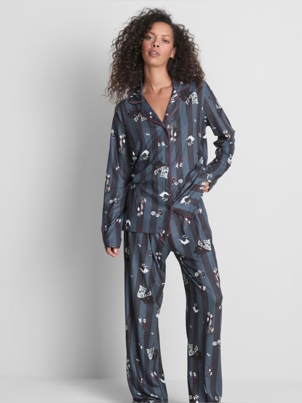 Disney Nightmare Before Christmas Graphic Boyfriend Pajamas Set Size L *Primark*